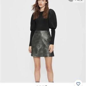 Ted Baker Vienn Long Sleeve Vegan Leather Dress Sz 0